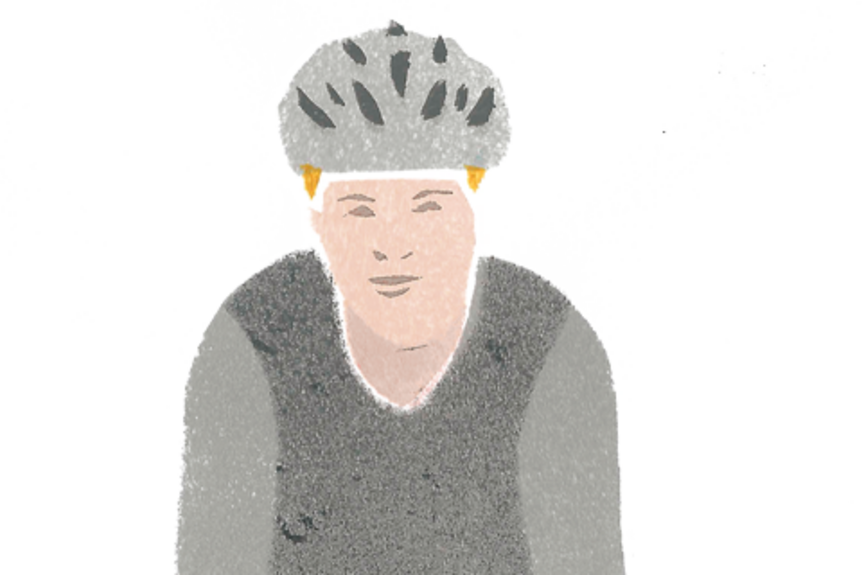 Radfahrerin frontal ADFC Radfahrerin frontal Rennrad Illustration