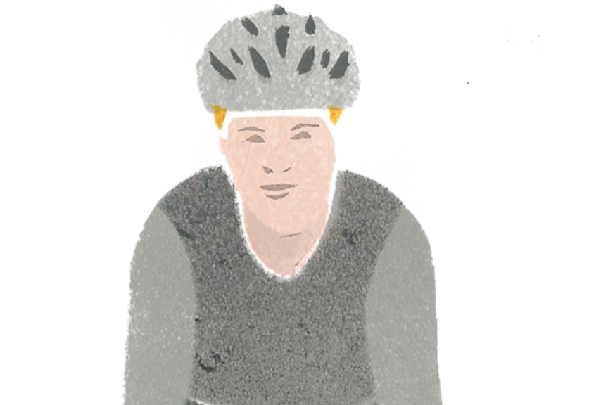 Radfahrerin frontal ADFC Radfahrerin frontal Rennrad Illustration